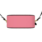 Cercle Complet — Sac Boîte Rosé Poudré - LimitedTimez® Paris — Capsule d’art Round Box Bag Contrado Bandoulière en cuir amovible