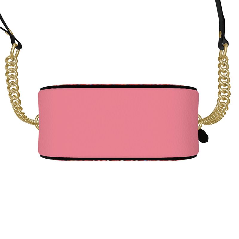 Cercle Complet — Sac Boîte Rosé Poudré - LimitedTimez® Paris — Capsule d’art Round Box Bag Contrado Bandoulière en cuir amovible