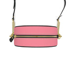 Cercle Complet — Sac Boîte Rosé Poudré - LimitedTimez® Paris — Capsule d’art Round Box Bag Contrado Bandoulière en cuir amovible