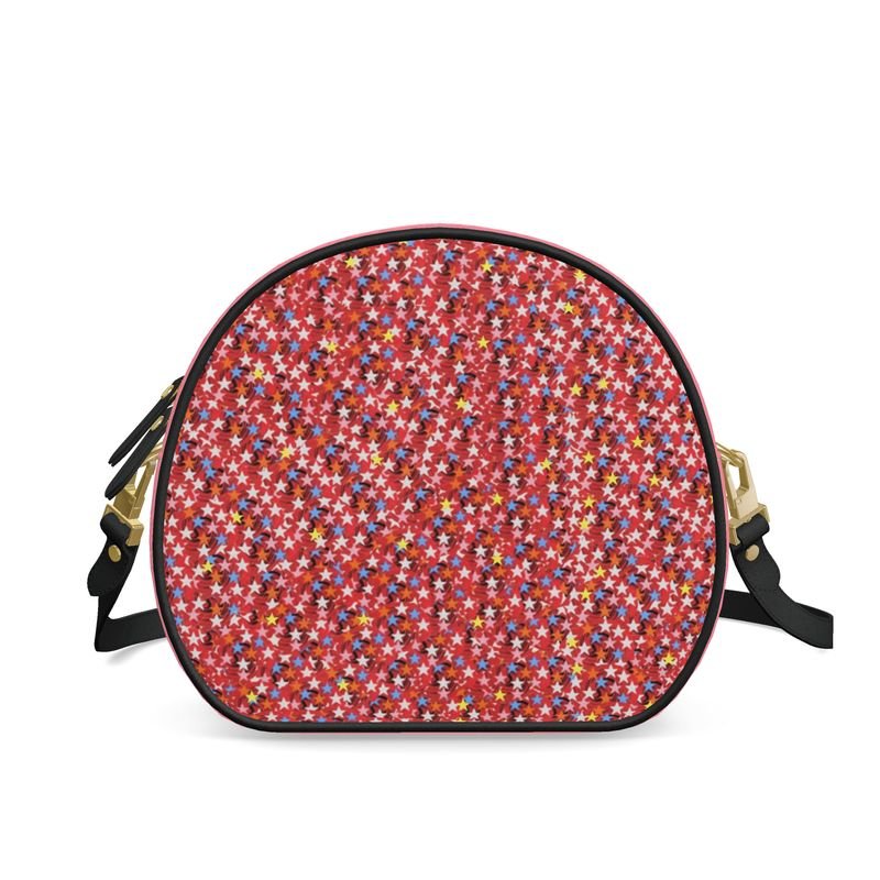 Cercle Complet — Sac Boîte Rosé Poudré - LimitedTimez® Paris — Capsule d’art Round Box Bag Contrado Bandoulière en cuir amovible