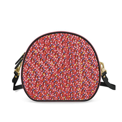 Cercle Complet — Sac Boîte Rosé Poudré - LimitedTimez® Paris — Capsule d’art Round Box Bag Contrado Bandoulière en cuir amovible