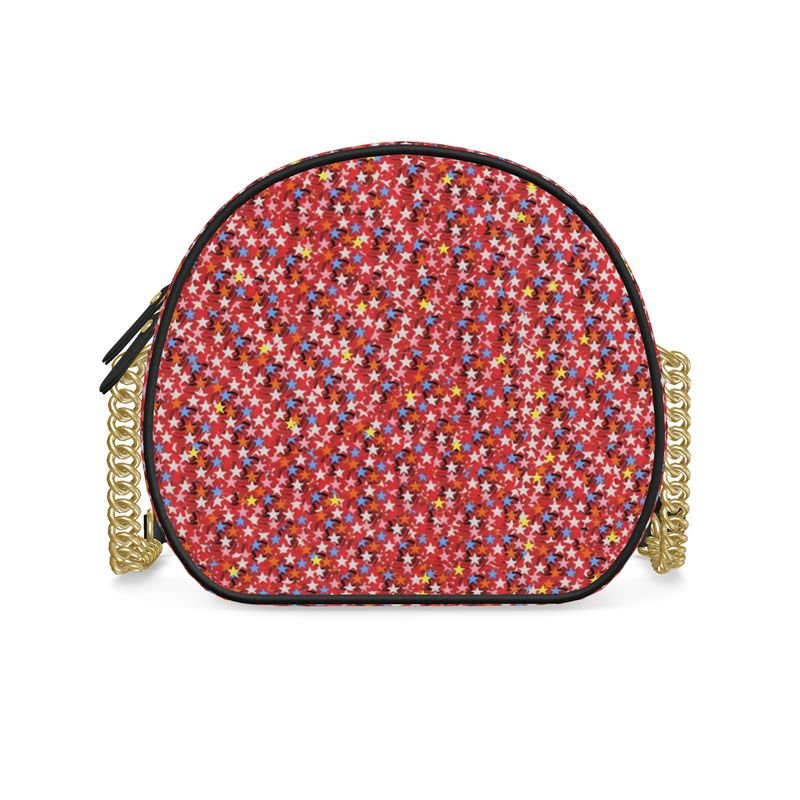Cercle d’Émotion — Sac Rond d’Art - LimitedTimez® Paris — Capsule d’art Round Box Bag Contrado Bandoulière en cuir amovible