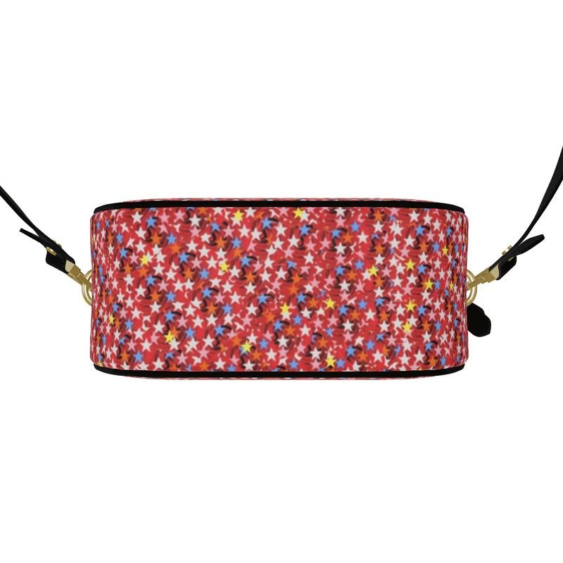 Cercle d’Émotion — Sac Rond d’Art - LimitedTimez® Paris — Capsule d’art Round Box Bag Contrado Bandoulière en cuir amovible
