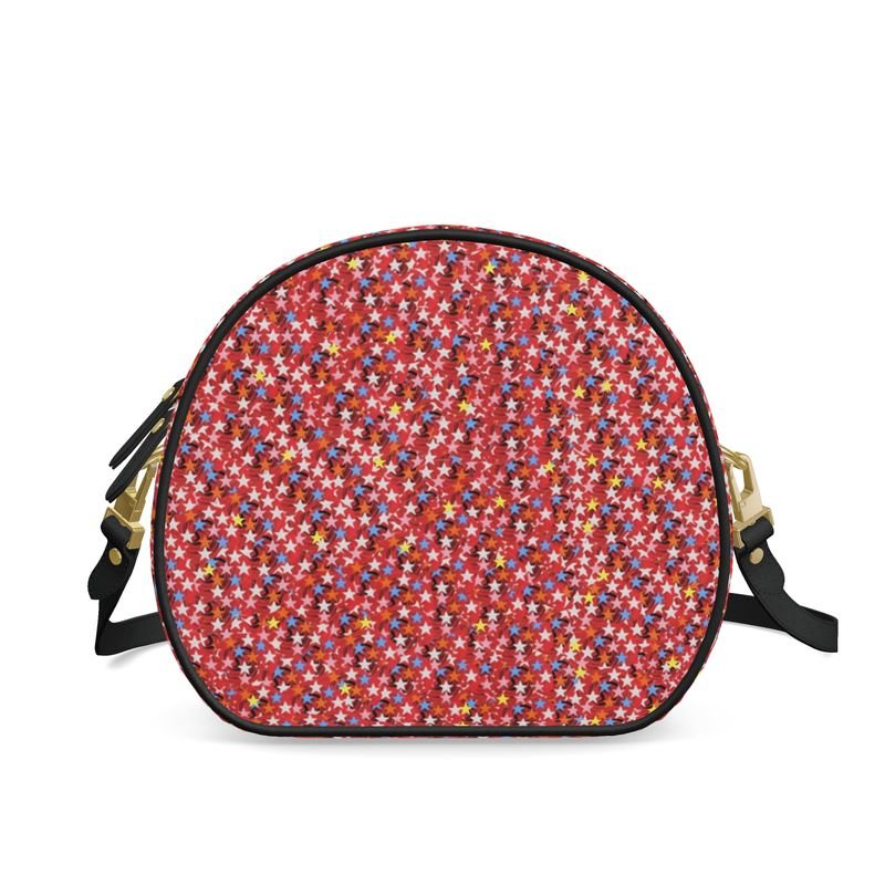 Cercle d’Émotion — Sac Rond d’Art - LimitedTimez® Paris — Capsule d’art Round Box Bag Contrado Bandoulière en cuir amovible
