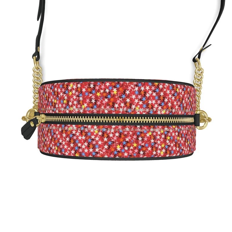 Cercle d’Émotion — Sac Rond d’Art - LimitedTimez® Paris — Capsule d’art Round Box Bag Contrado Bandoulière en cuir amovible