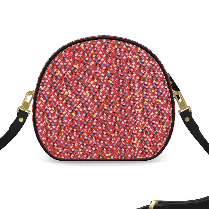 Cercle d’Émotion — Sac Rond d’Art - LimitedTimez® Paris — Capsule d’art Round Box Bag Contrado Bandoulière en cuir amovible