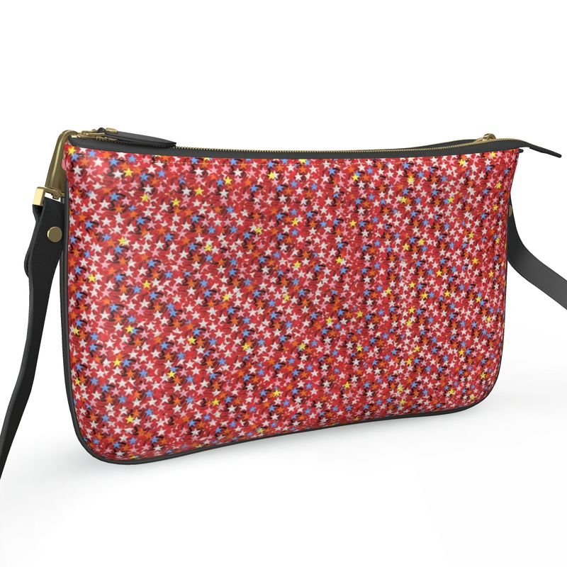 Double Cœur — Guidé par l’Art - LimitedTimez® Paris — Capsule d’art Pochette Double Zip Bag Contrado Bandoulière en cuir amovible