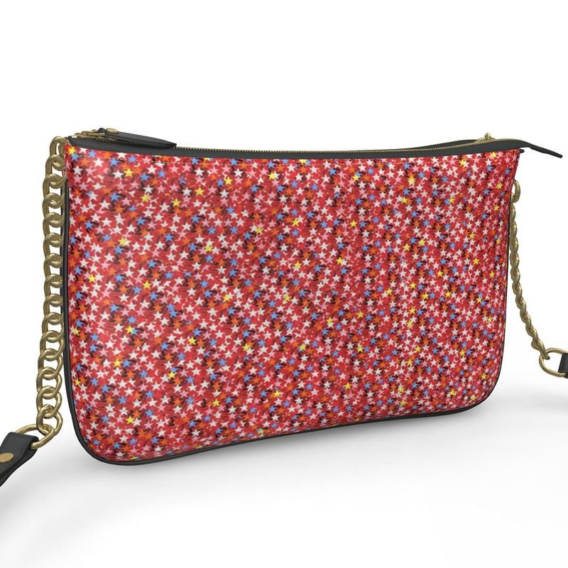Double Cœur — Guidé par l’Art - LimitedTimez® Paris — Capsule d’art Pochette Double Zip Bag Contrado Bandoulière en cuir amovible