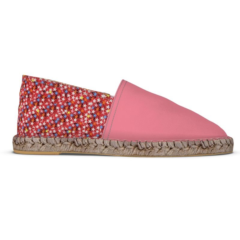 Silhouette Rosée — Toile Étoilée - LimitedTimez® Paris — Capsule d’art Espadrilles Contrado 38 EU