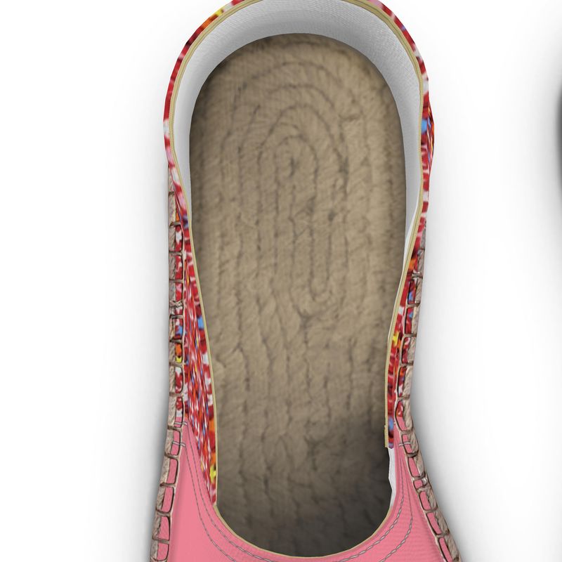 Silhouette Rosée — Toile Étoilée - LimitedTimez® Paris — Capsule d’art Espadrilles Contrado 39 EU