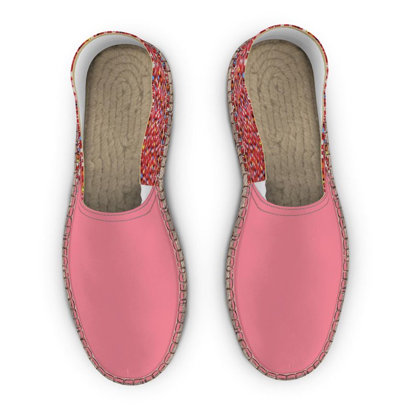 Silhouette Rosée — Toile Étoilée - LimitedTimez® Paris — Capsule d’art Espadrilles Contrado 40 EU