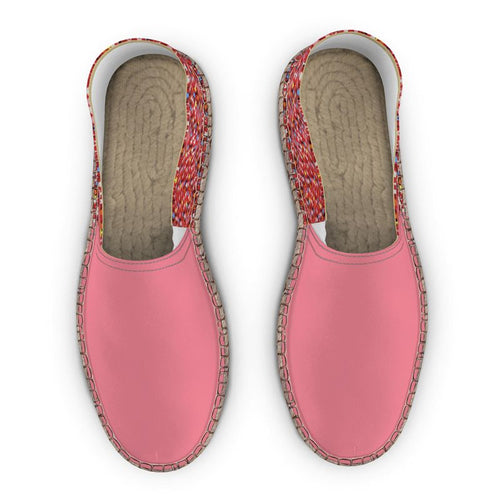 Silhouette Rosée — Toile Étoilée - LimitedTimez® Paris — Capsule d’art Espadrilles Contrado 40 EU
