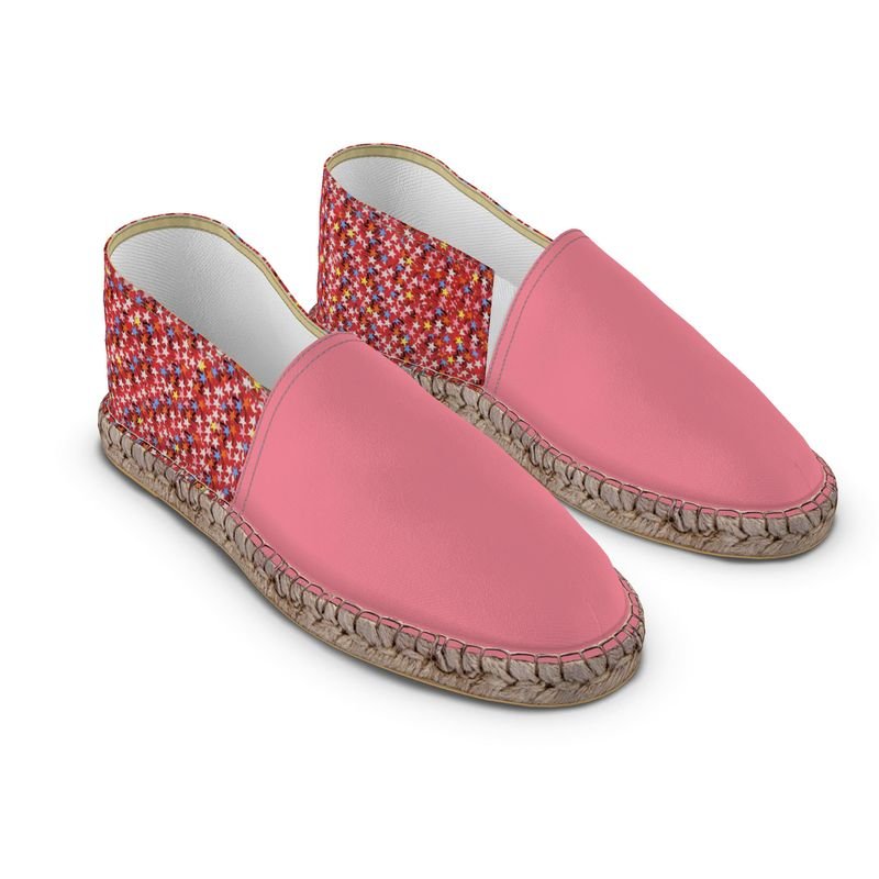 Silhouette Rosée — Toile Étoilée - LimitedTimez® Paris — Capsule d’art Espadrilles Contrado 41 EU